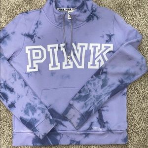 pink half zip up